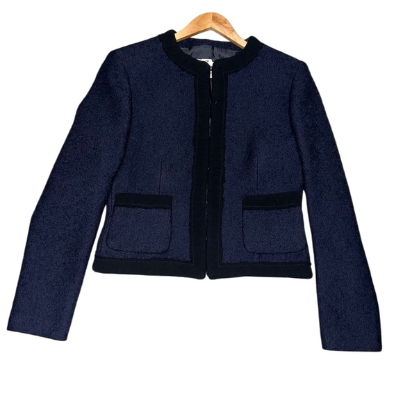 Michael Kors Italy Lady Coat Ruffle Structured Shoulders Blazer Wool Career 10